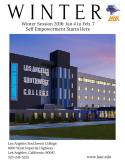Winter Session 2016 - Los Angeles Southwest College