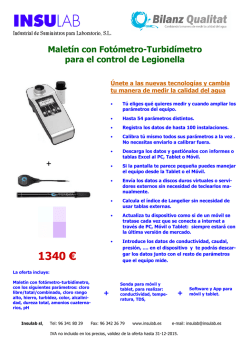 Fotómetro-turbidímetro para el control de Legionella
