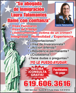 Su abogada de Inmigración Laura Talamantes llame