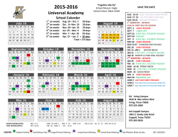 2015-2016 Academic Calendar - Yearly