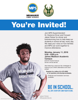 You`re Invited! - Milwaukee Public Schools