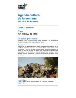 Agenda cultural de la semana - Municipalidad de Miraflores