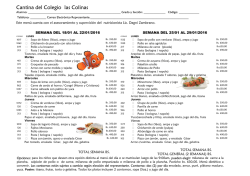 MENU ENERO 2016 - Cafetín del Colegio Las Colinas
