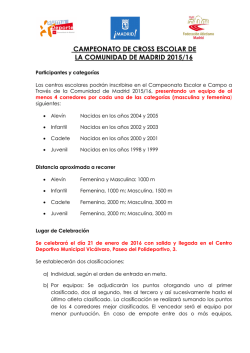 campeonato de cross escolar de la comunidad de madrid 2015/16