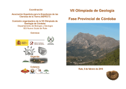 VII Olimpiada de Geología Fase Provincial de Córdoba