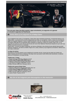 Carlos Sainz ya es segundo en el Rallye Dakar Haz