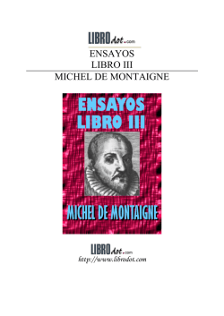 ENSAYOS LIBRO III MICHEL DE MONTAIGNE