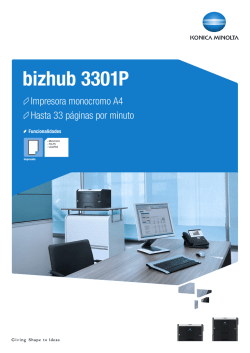 Hoja de producto bizhub 3301P, PDF