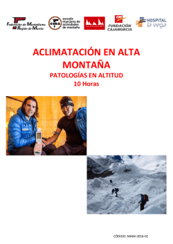 MA04-2016-01 Aclimatación en Alta Montaña. Patologías en Altitud