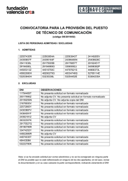 Convocatoria OE201502_Subsanacion de errores
