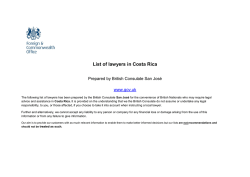 List of lawyers in Costa Rica Updated 11 May 2015