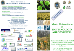 biotecnología agroforestal - Departamento de Biotecnología