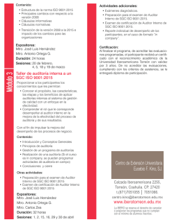 Programa de Certificación - Ibero Torreón