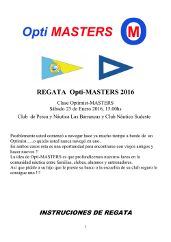 REGATA Opti-MASTERS 2016 - Club de Pesca y Náutica Las