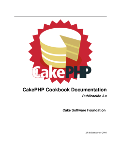 CakePHP Cookbook Documentation Publicación 3.x Cake Software
