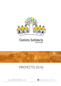 Proyecto 2016 - Caminos Solidarios