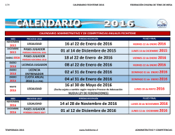 calendario fechiteme 2016 - Federación Chilena de Tenis de Mesa