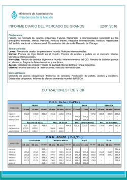 informe diario del mercado de granos 19/01/2016 cotizaciones fob y