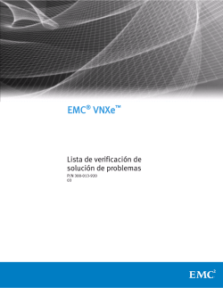 EMC VNXe Lista de verificación de solución de