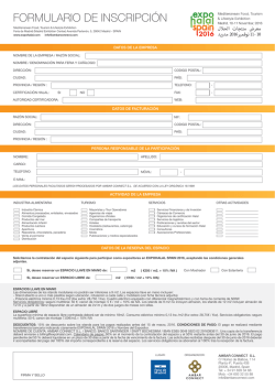 Formulario de Registro - ExpoHalal Spain 2015