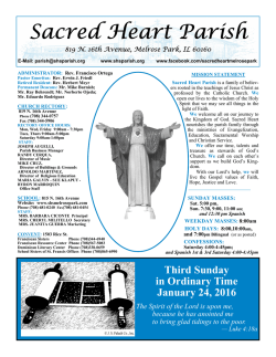 January 24, 2016 - Sacred Heart Parish