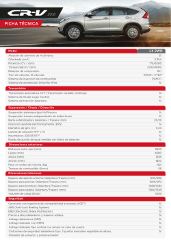 Ficha técnica Honda CR