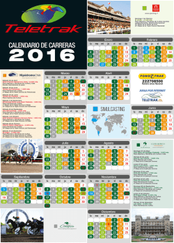 Calendario Teletrak 2016 - Valparaíso Sporting Club