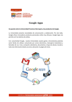 Google Apps - Inicio - Universidad Francisco Marroquín