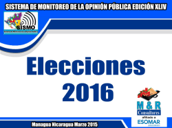 Las elecciones de 2016 - Asamblea Nacional de Nicaragua