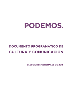 Programa de Cultura y Comunicación de Podemos