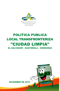 Descargar Documento Completo de la Política Publica Ciudad Limpia