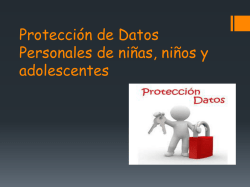 Protección de Datos Personales de niñas, niños y adolescentes