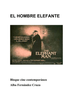 El hombre elefante. Alba Fernández Cruza