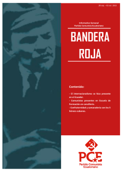 Boletín – Bandera Roja - Partido Comunista Ecuatoriano