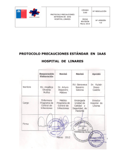 protocolo precauciones estándar en iaas hospital de linares