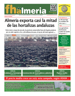 Almería exporta casi la mitad de las hortalizas andaluzas