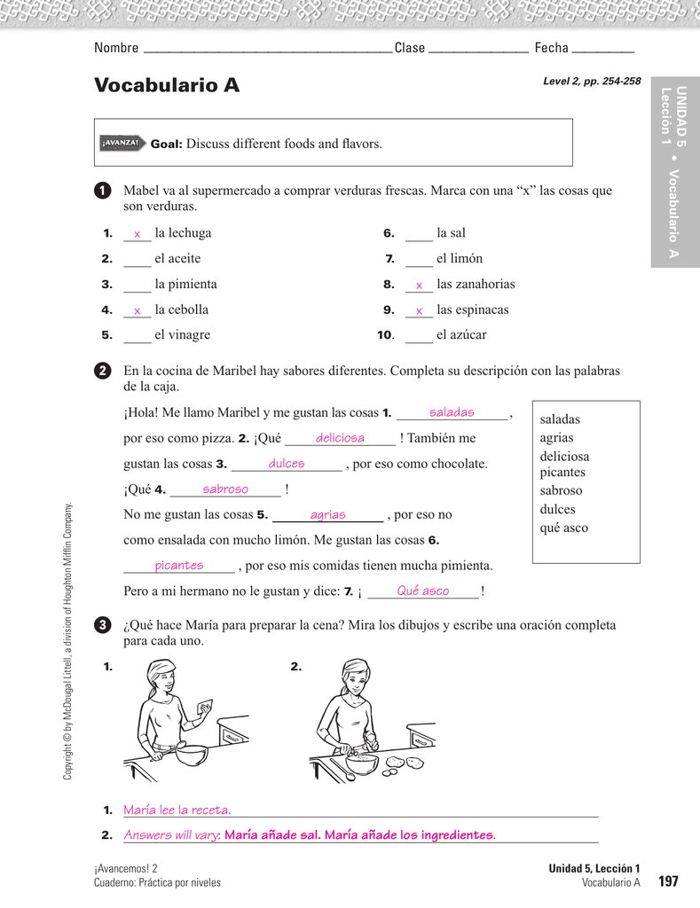 Vocabulario 1 Gramatica 1 Answer Key - designwindloads