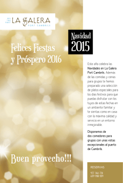 Felices Fiestas y Próspero 2016 Buen provecho!!!
