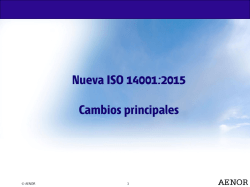 Nueva ISO 14001:2015 Cambios principales