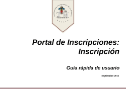 Portal de Inscripciones: Inscripción