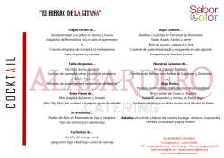 Menú - Catering Taberna del Alabardero