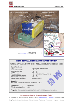 micro central hidroeléctrica “río grande” - BMG Hidro