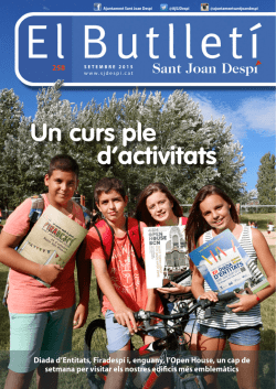 Un curs ple d`activitats - Ajuntament de Sant Joan Despí