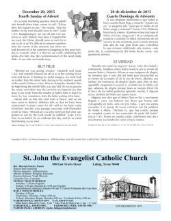 December 20, 2015 - St. John the Evangelist