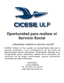 ULP Oportunidad para realizar el Servicio Social