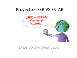 Proyecto – SER VS ESTAR