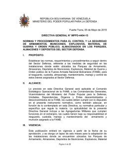 REPUBLICA DE VENEZUELA - Ministerio del Poder Popular para la