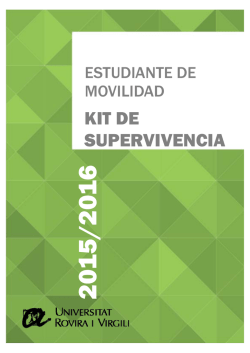 Kit de superviviencia - estudiantes de movilidad 15/16