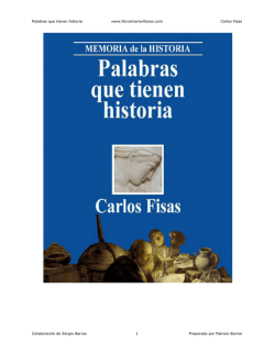 Palabras que tienen historia www.librosmaravillosos.com Carlos