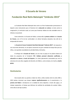 II Escuela de Verano Fundación Real Betis Balompié “Umbrete 2015”